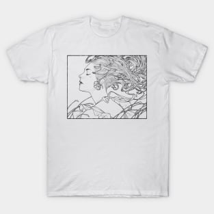 Summer Wind_line art T-Shirt